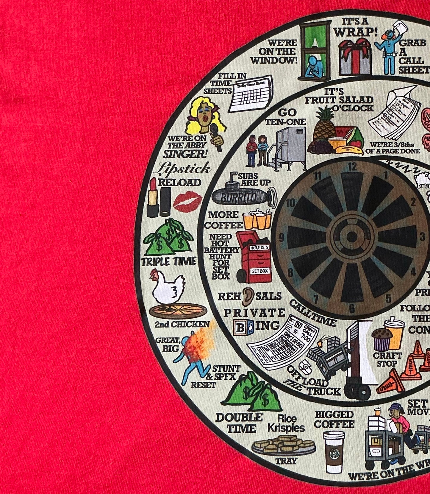 The Tonguedolly Comics, 18hr Day Clock, w/BG, Gildan 5000 Cotton, Unisex T-Shirt