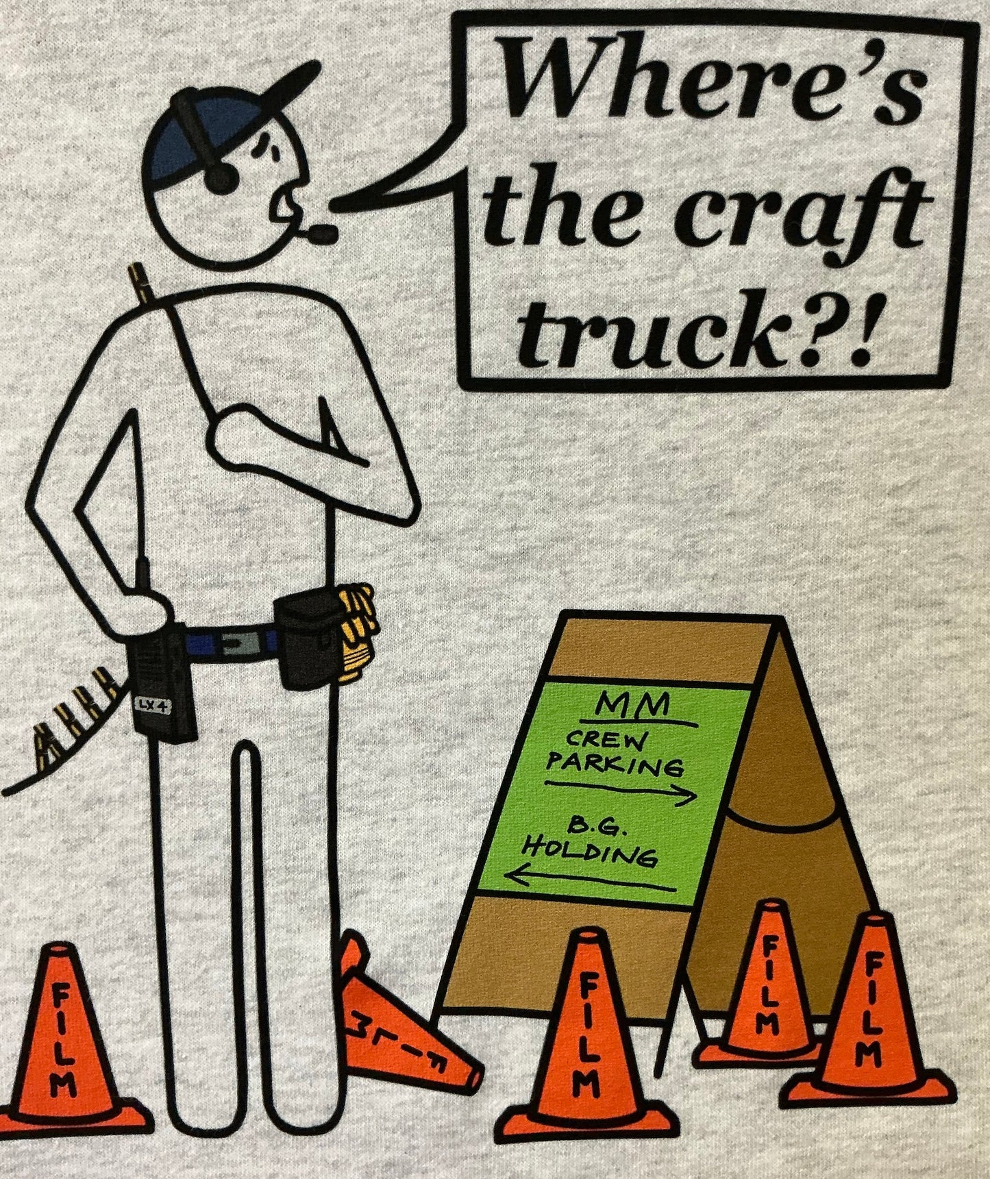 The Tonguedolly Comics, Famous Movie Quotes, "Where's the Craft Truck?!" Original Lite, Gildan 5000 100%Cotton, Unisex T-Shirt