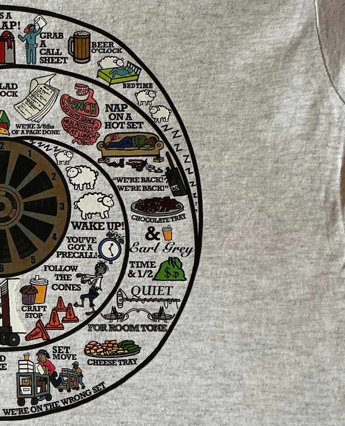 The Tonguedolly Comics, 18hr Day Clock, No BG,Gildan 5000 Cotton, Adult Unisex T-Shirt, FRONT PRINT