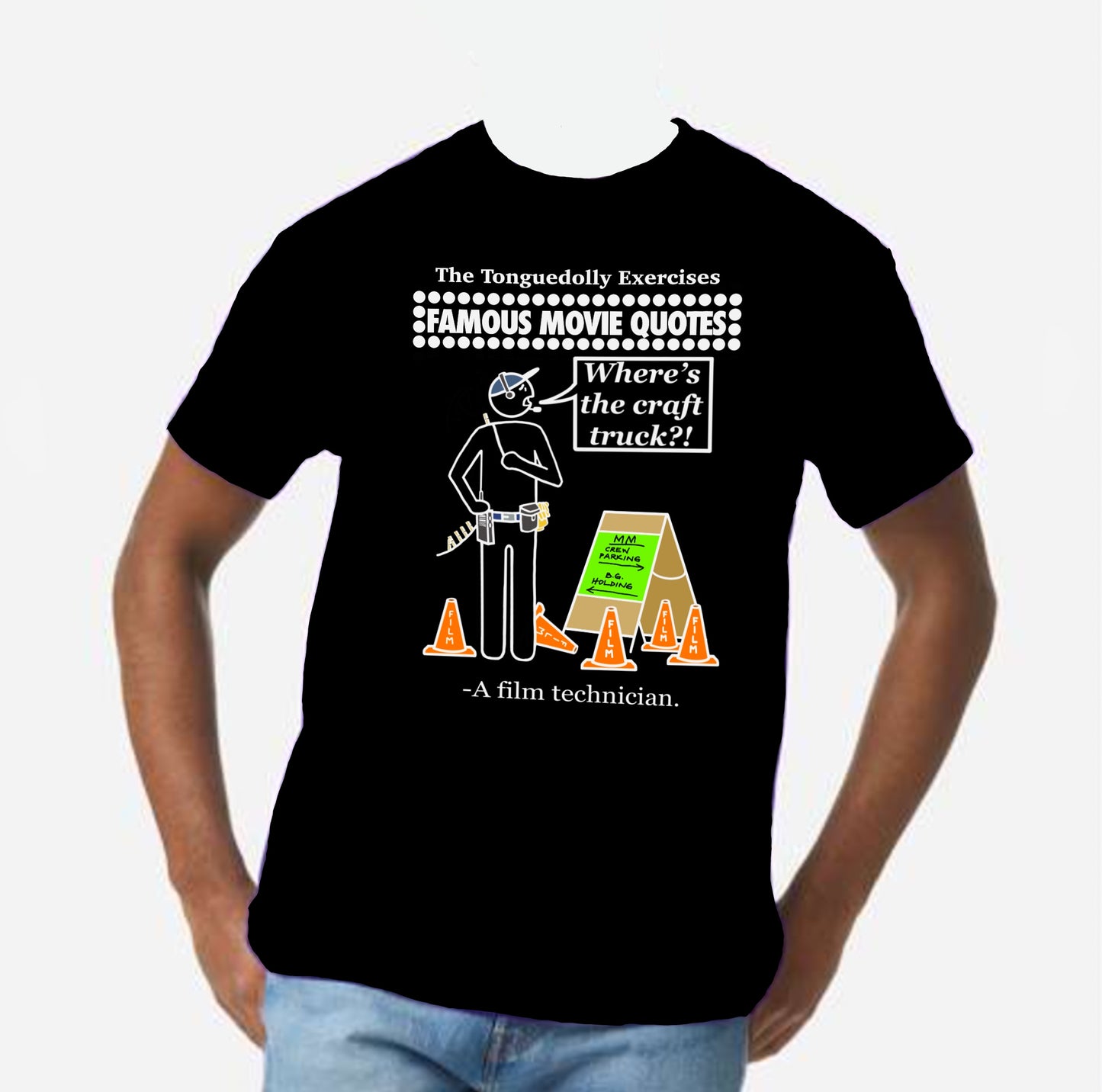 The Tonguedolly Comics, Famous Movie Quotes, "Where's the Craft Truck?!" Original Dark, Gildan 5000 100% Cotton, Unisex T-Shirt